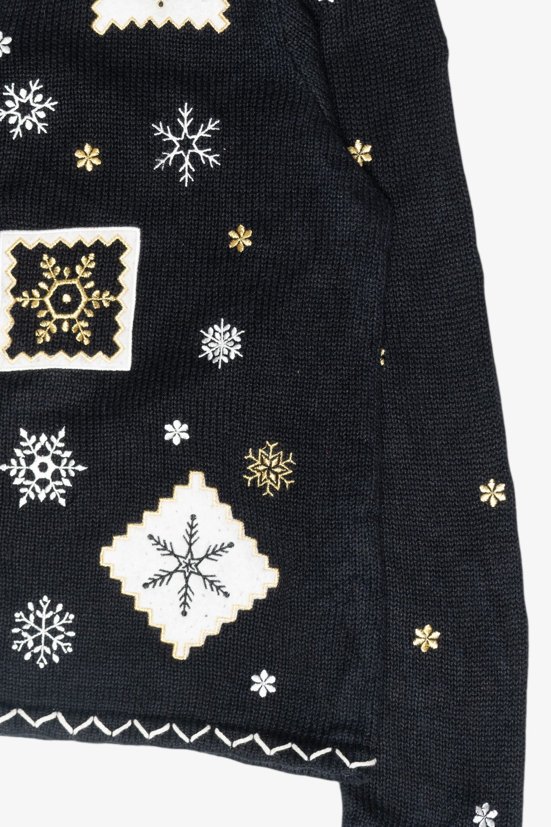 Snowflakes Vintage Ugly Christmas Cardigan