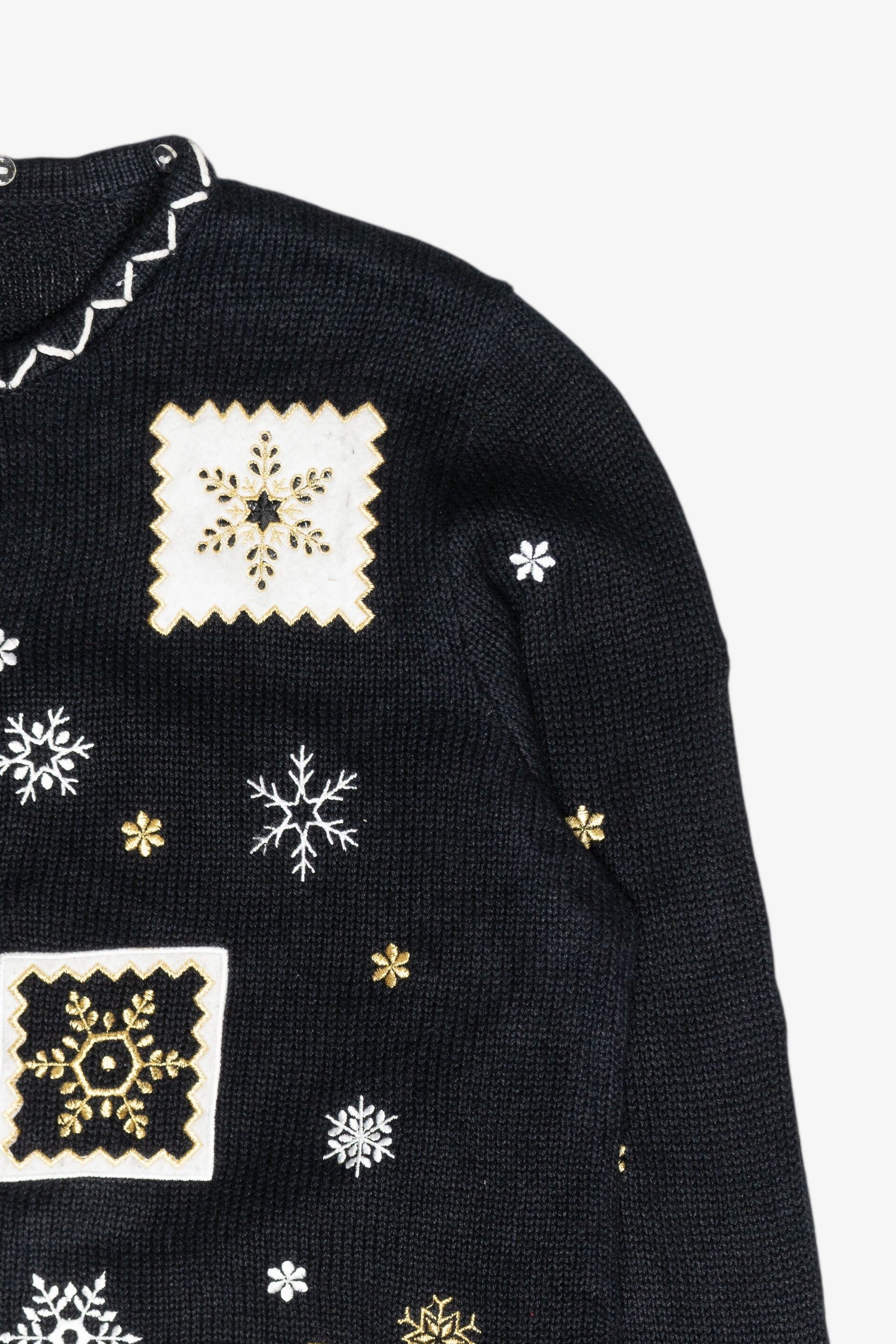 Snowflakes Vintage Ugly Christmas Cardigan