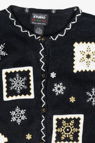 Snowflakes Vintage Ugly Christmas Cardigan