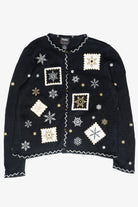 Snowflakes Vintage Ugly Christmas Cardigan