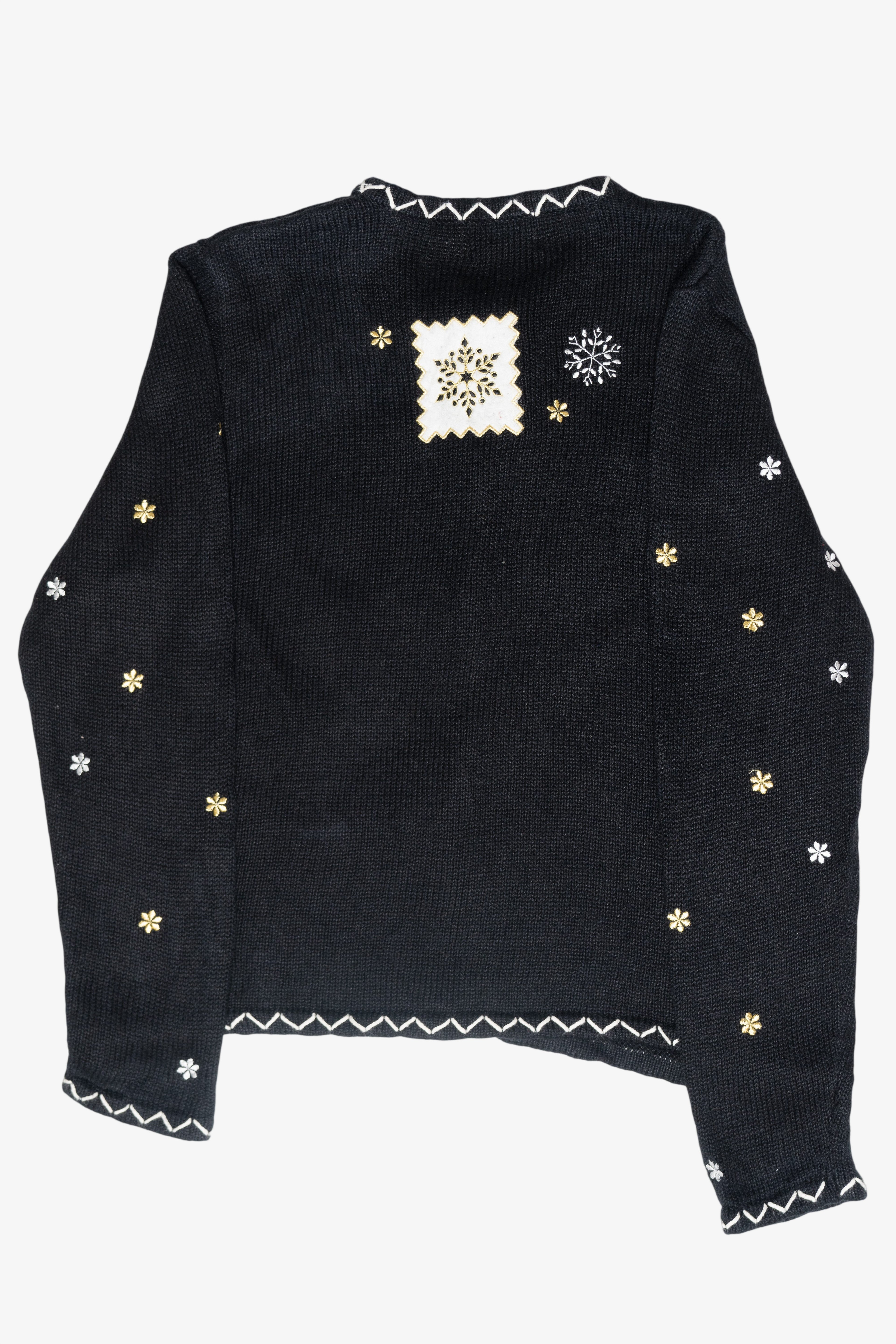 Snowflakes Vintage Ugly Christmas Cardigan