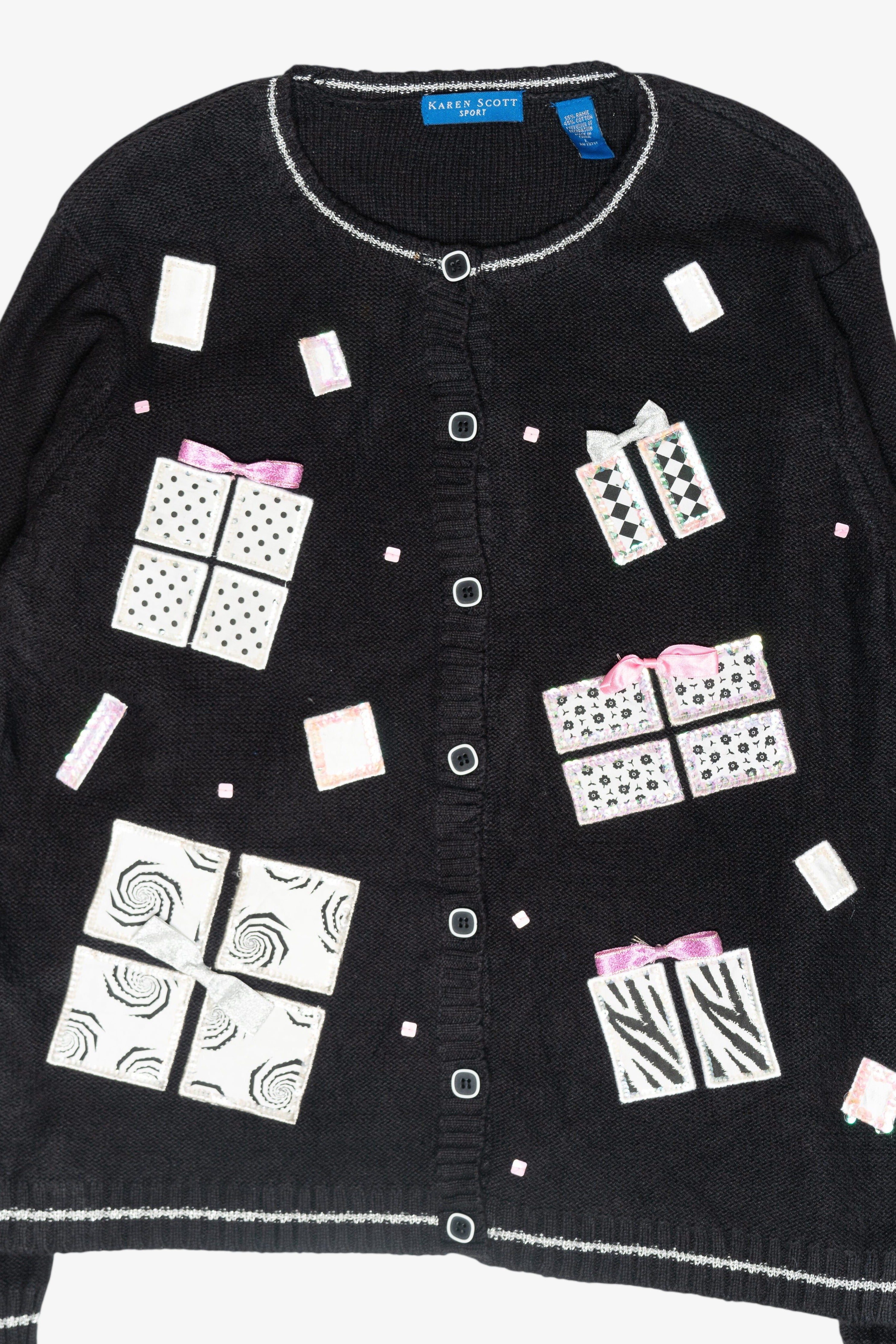 Glitzy Presents Vintage Ugly Christmas Cardigan (2000s)