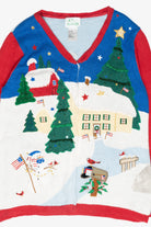 Patriotic Vintage Ugly Christmas Cardigan (1990s)