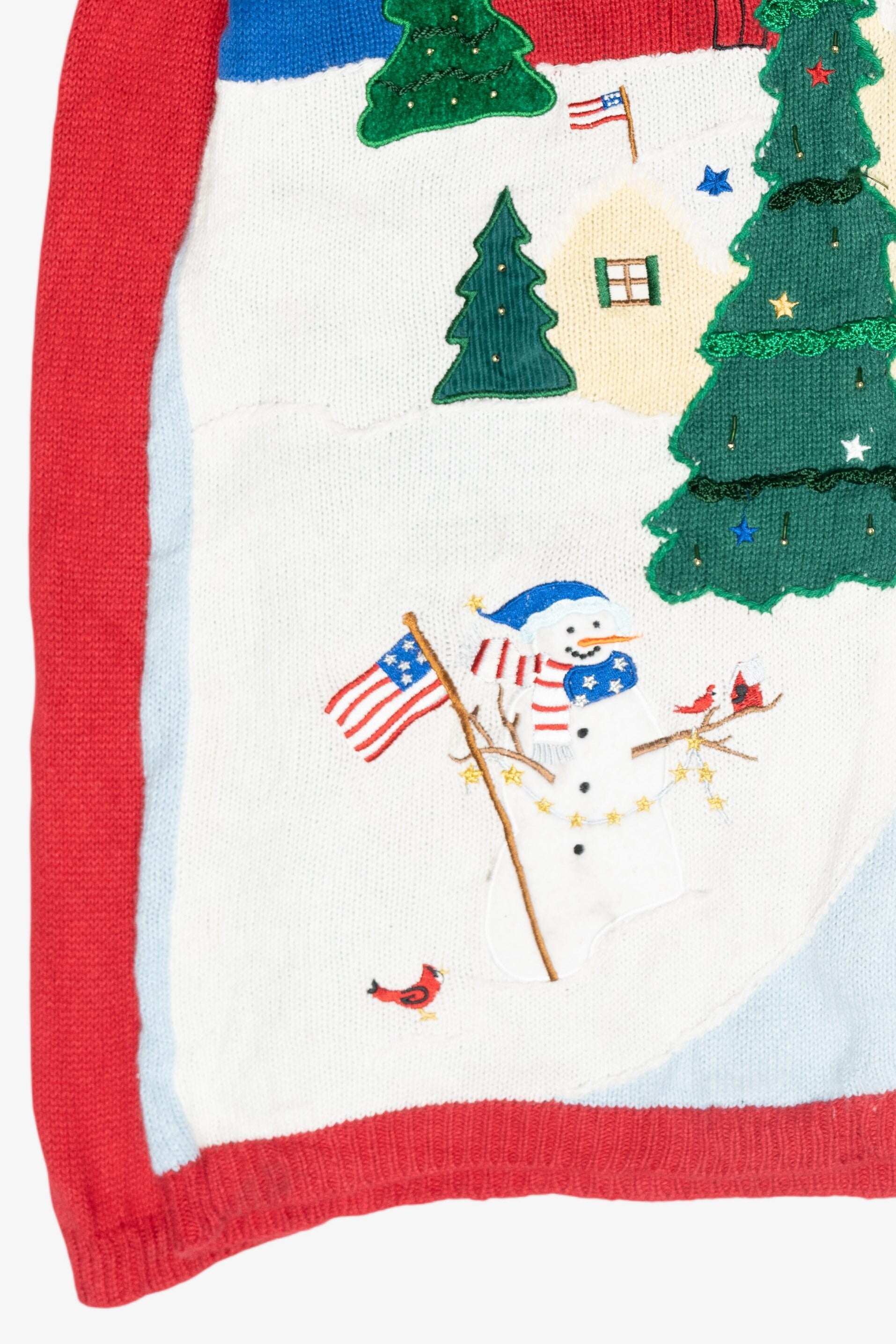 Patriotic Vintage Ugly Christmas Cardigan (1990s)
