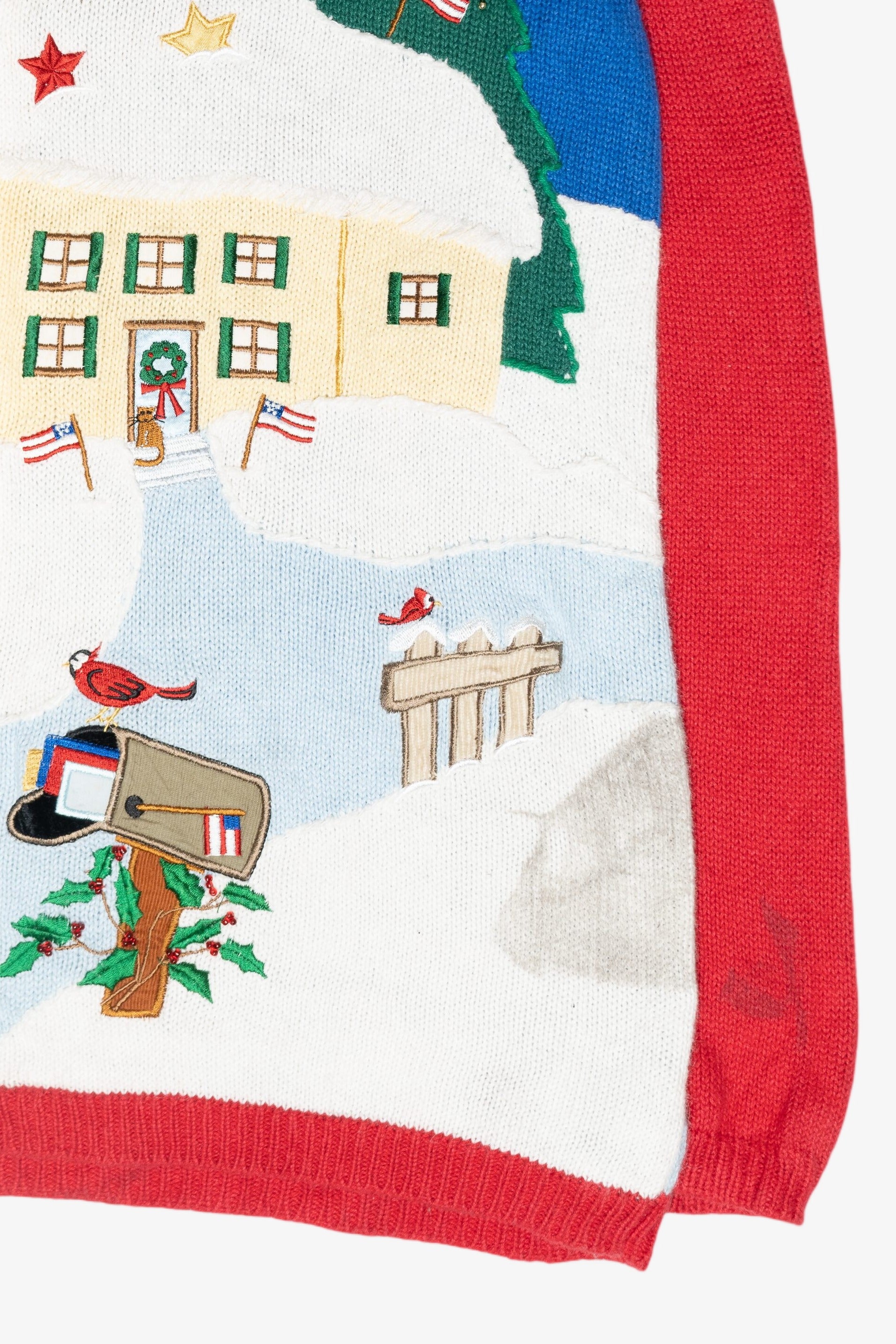 Patriotic Vintage Ugly Christmas Cardigan (1990s)