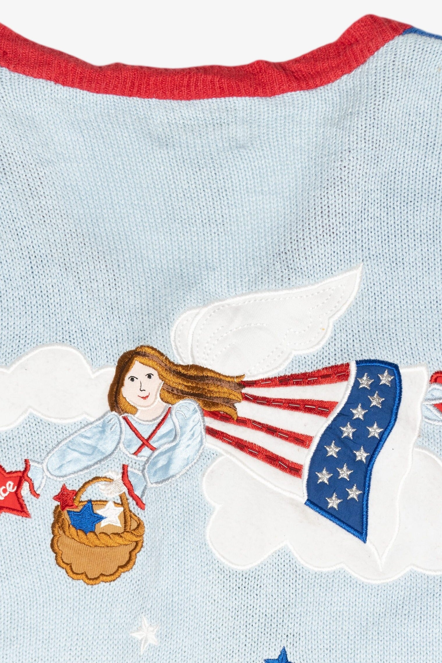 Patriotic Vintage Ugly Christmas Cardigan (1990s)