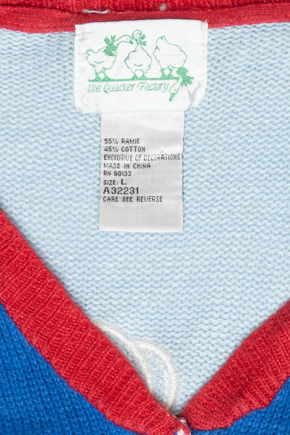 Patriotic Vintage Ugly Christmas Cardigan (1990s)