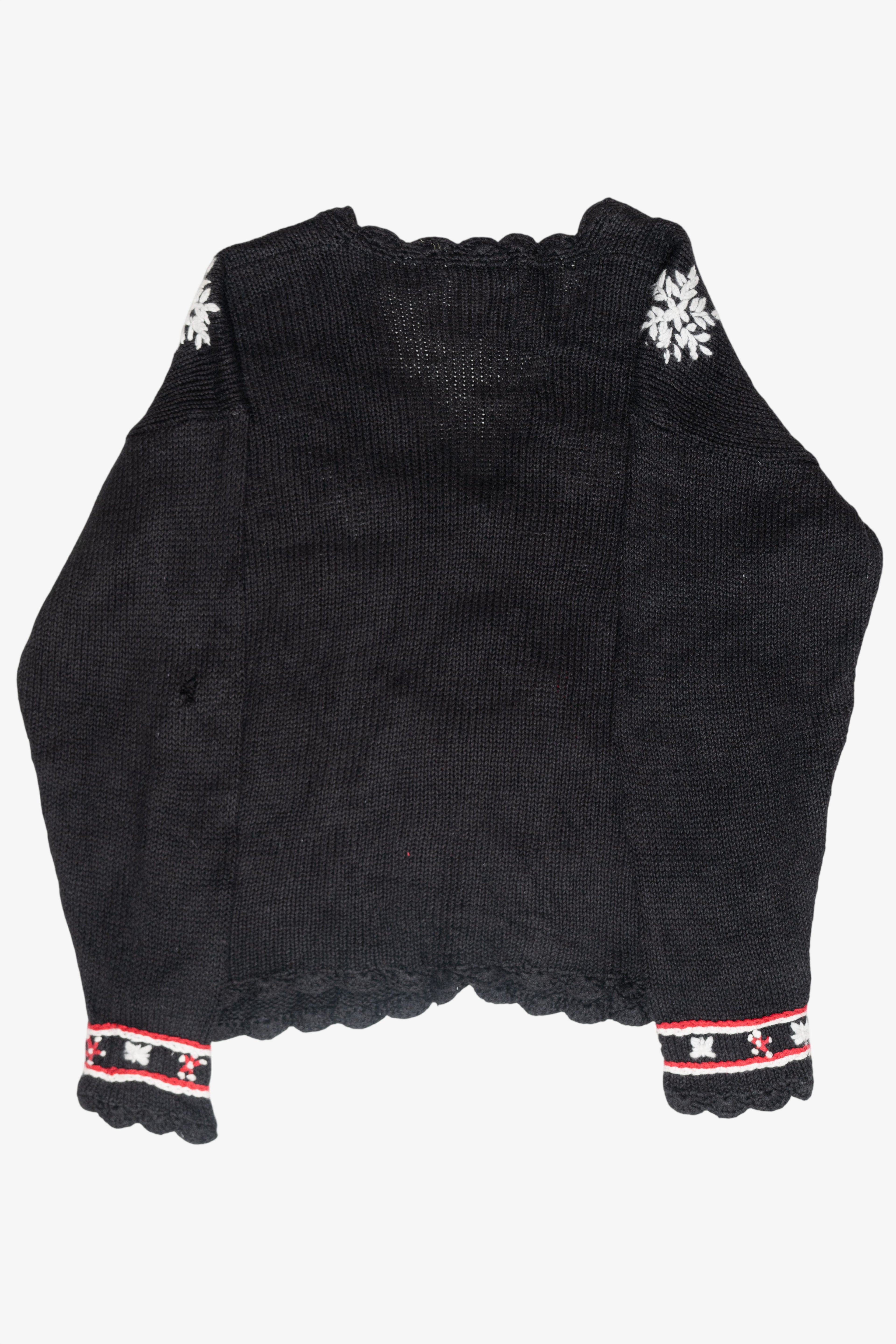 Snowflakes Fair Isle Style Vintage Ugly Christmas Cardigan (1990s)