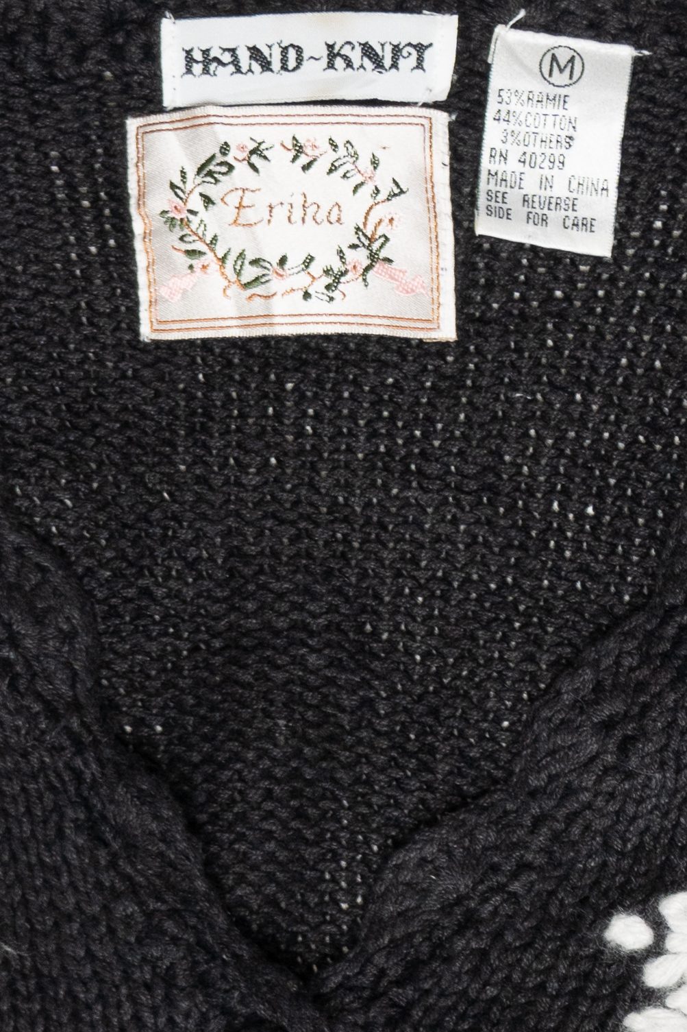 Snowflakes Fair Isle Style Vintage Ugly Christmas Cardigan (1990s)