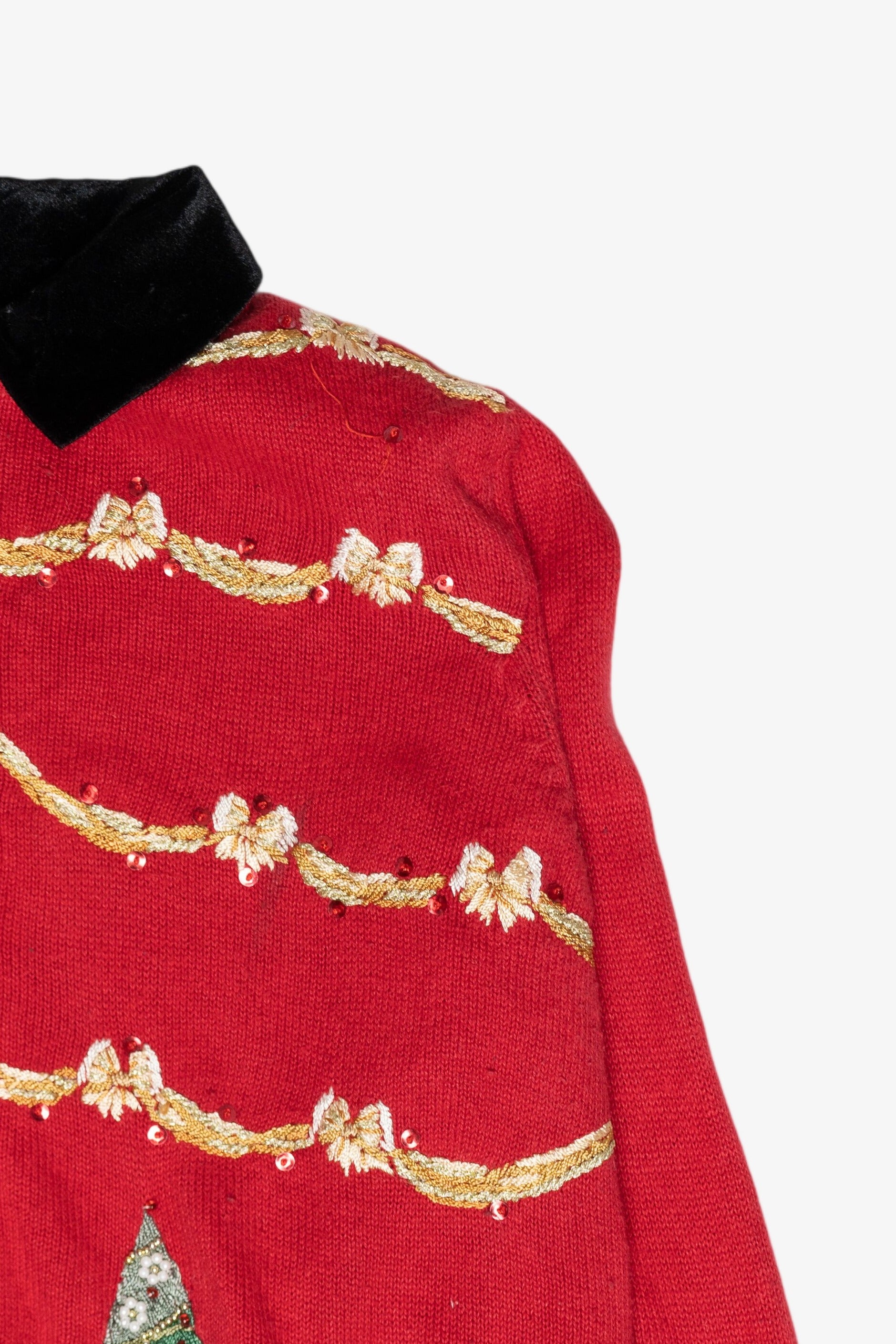 Bows Vintage Ugly Christmas Cardigan (2000s)