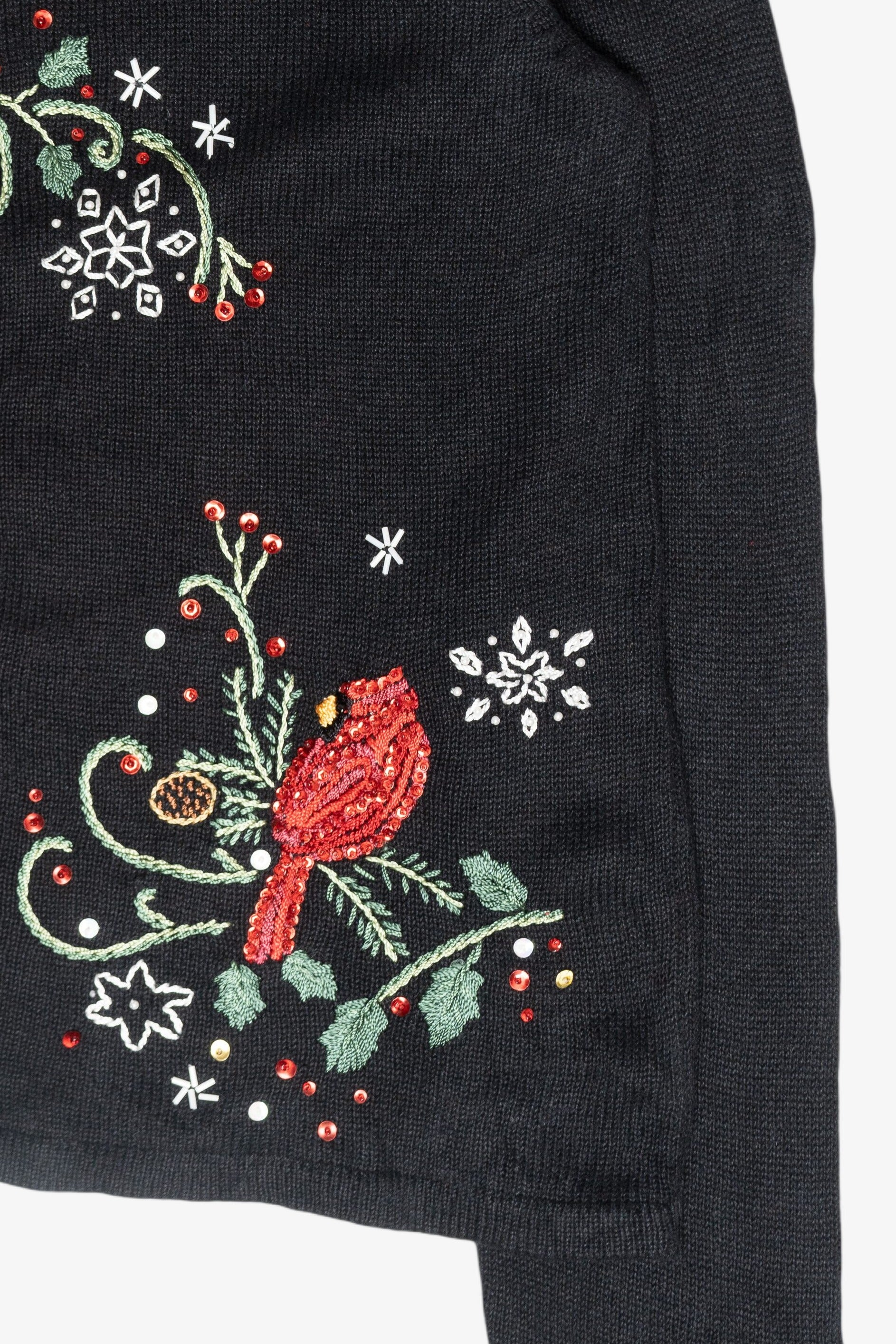 Cardinal Sequins Vintage Ugly Christmas Cardigan (2000s)