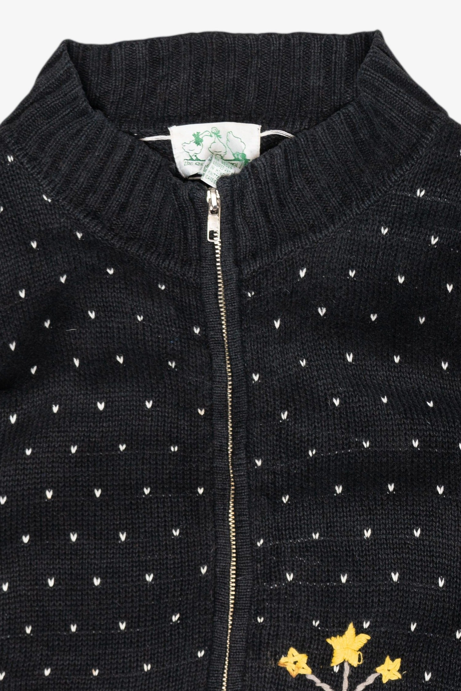 Cat Vintage Ugly Christmas Zip Cardigan (1990s)