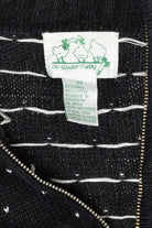 Cat Vintage Ugly Christmas Zip Cardigan (1990s)