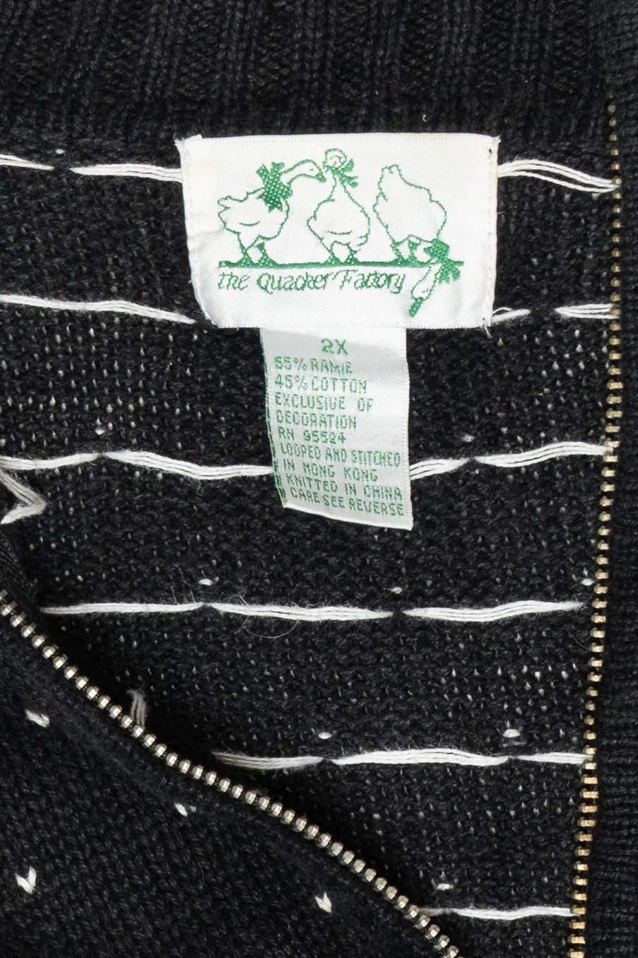 Cat Vintage Ugly Christmas Zip Cardigan (1990s)