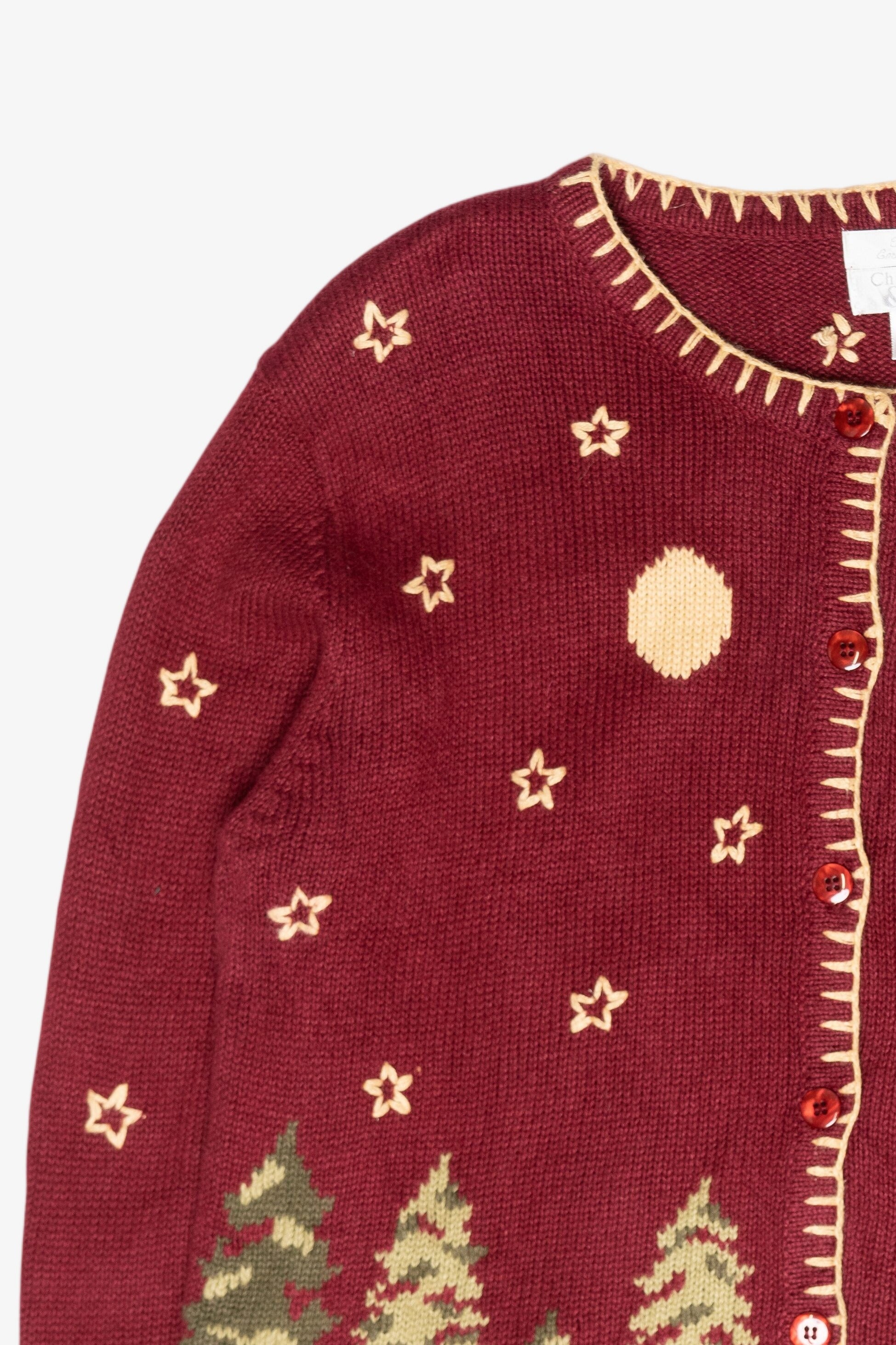 Starry Night Vintage Ugly Christmas Cardigan (2000s)