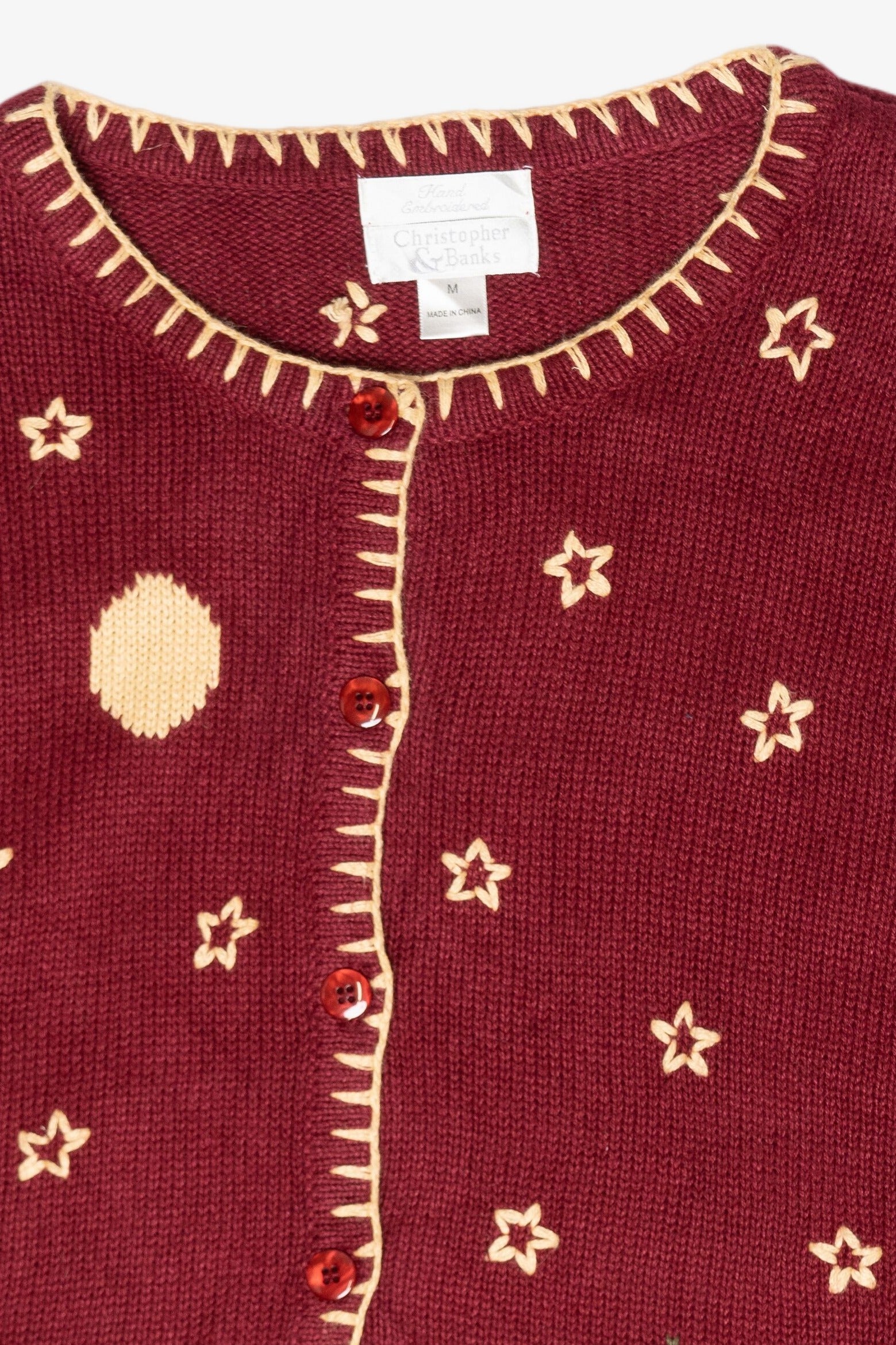 Starry Night Vintage Ugly Christmas Cardigan (2000s)