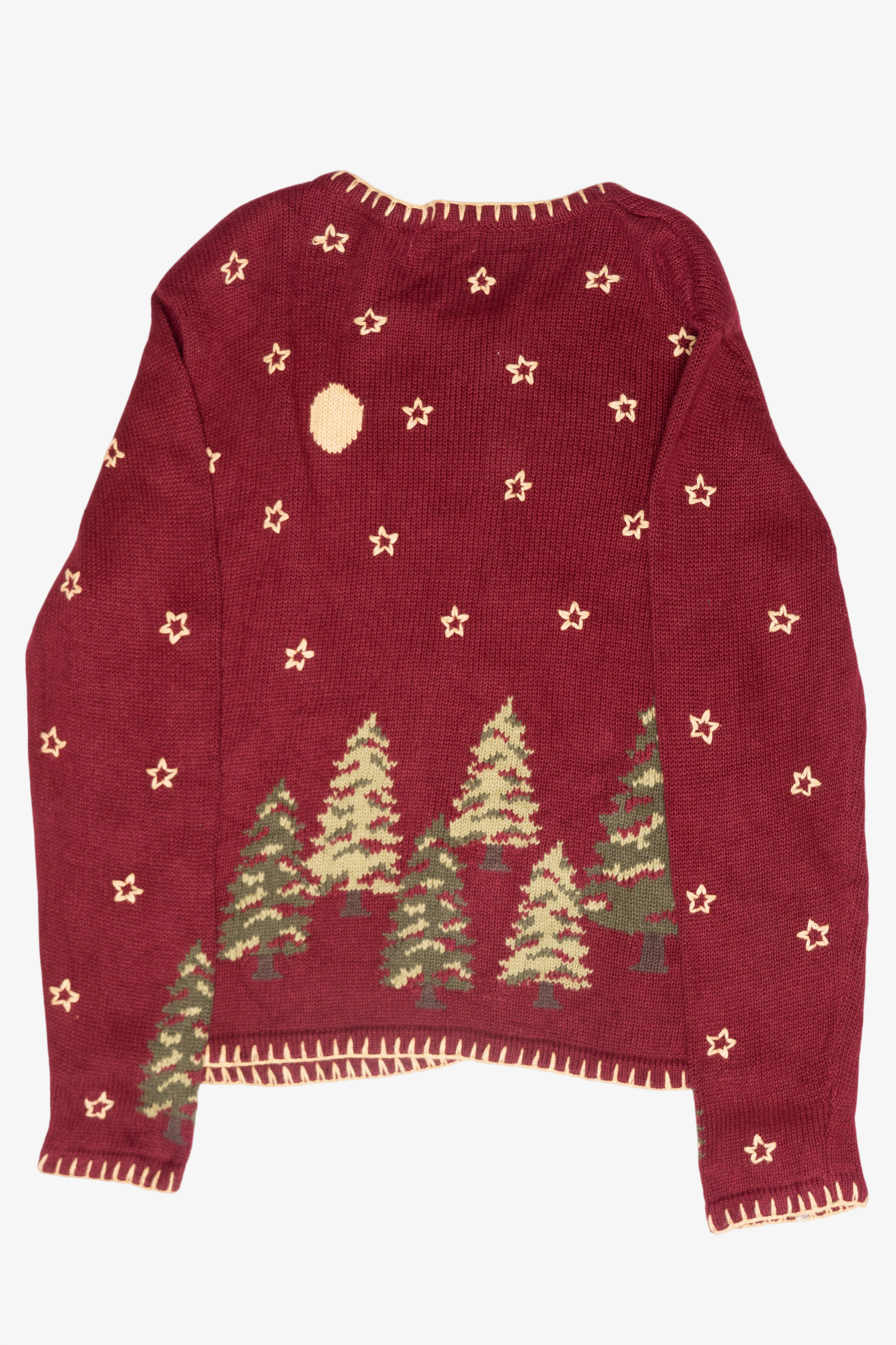 Starry Night Vintage Ugly Christmas Cardigan (2000s)