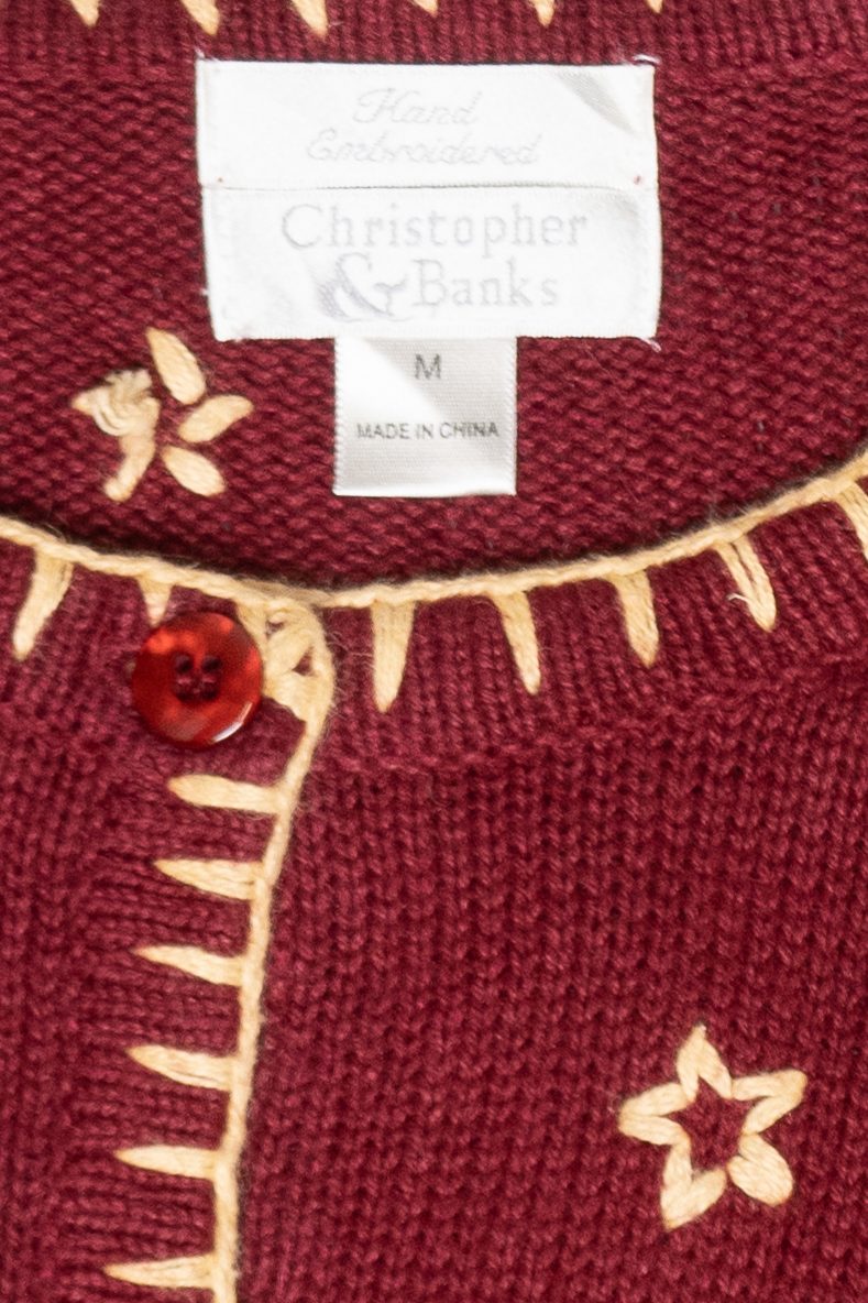 Starry Night Vintage Ugly Christmas Cardigan (2000s)