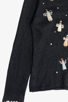 Vintage Susan Bristol Hand Embroidered Beaded Angels Ugly Christmas Sweater (2000s)