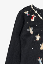 Vintage Susan Bristol Hand Embroidered Beaded Angels Ugly Christmas Sweater (2000s)