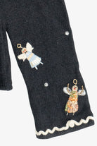 Vintage Susan Bristol Hand Embroidered Beaded Angels Ugly Christmas Sweater (2000s)