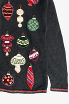 Vintage Beaded Ornaments Ugly Christmas Sweater (1990s)
