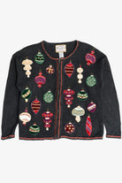 Vintage Beaded Ornaments Ugly Christmas Sweater (1990s)