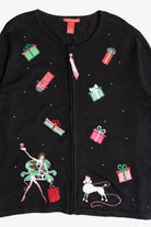 Vintage Holiday Shopping Diva Ugly Christmas Sweater (2000s)