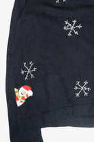 Snowmen Stack Vintage Ugly Christmas Cardigan (1990s)
