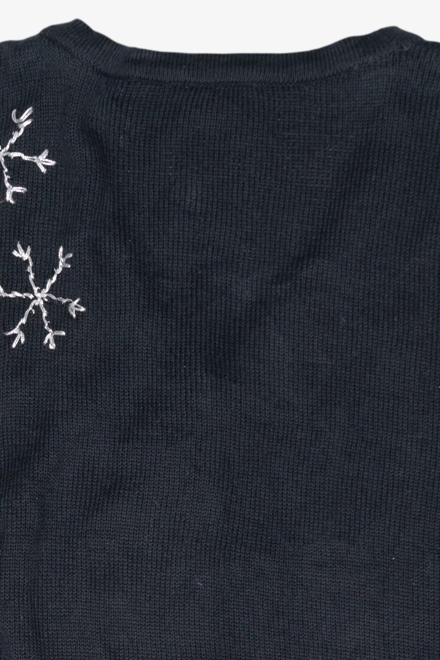 Snowmen Stack Vintage Ugly Christmas Cardigan (1990s)