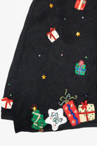 Presents Vintage Ugly Christmas Zip Cardigan (1990s)