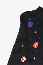 Presents Vintage Ugly Christmas Zip Cardigan (1990s)