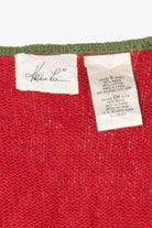 Vintage Red Kathie Lee Trees Ugly Christmas Cardigan (1990s)