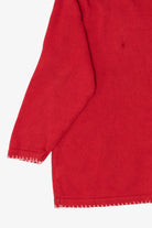 Vintage Red Victoria Jones Snowmen Hooded Ugly Christmas Cardigan (1990s)