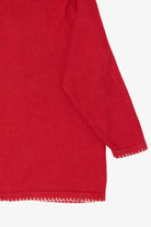 Vintage Red Victoria Jones Snowmen Hooded Ugly Christmas Cardigan (1990s)