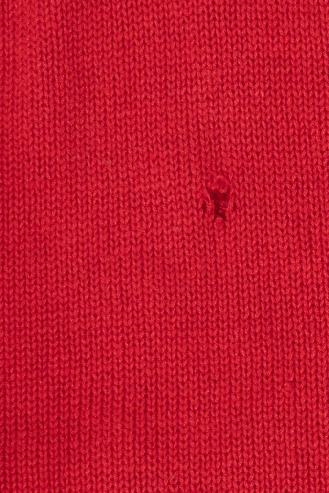 Vintage Red Victoria Jones Snowmen Hooded Ugly Christmas Cardigan (1990s)