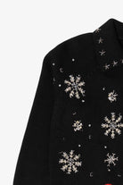 Vintage Black Tiara Polar Bears Ugly Christmas Cardigan (2000s)