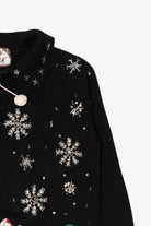 Vintage Black Tiara Polar Bears Ugly Christmas Cardigan (2000s)