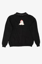Vintage Black Tiara Polar Bears Ugly Christmas Cardigan (2000s)