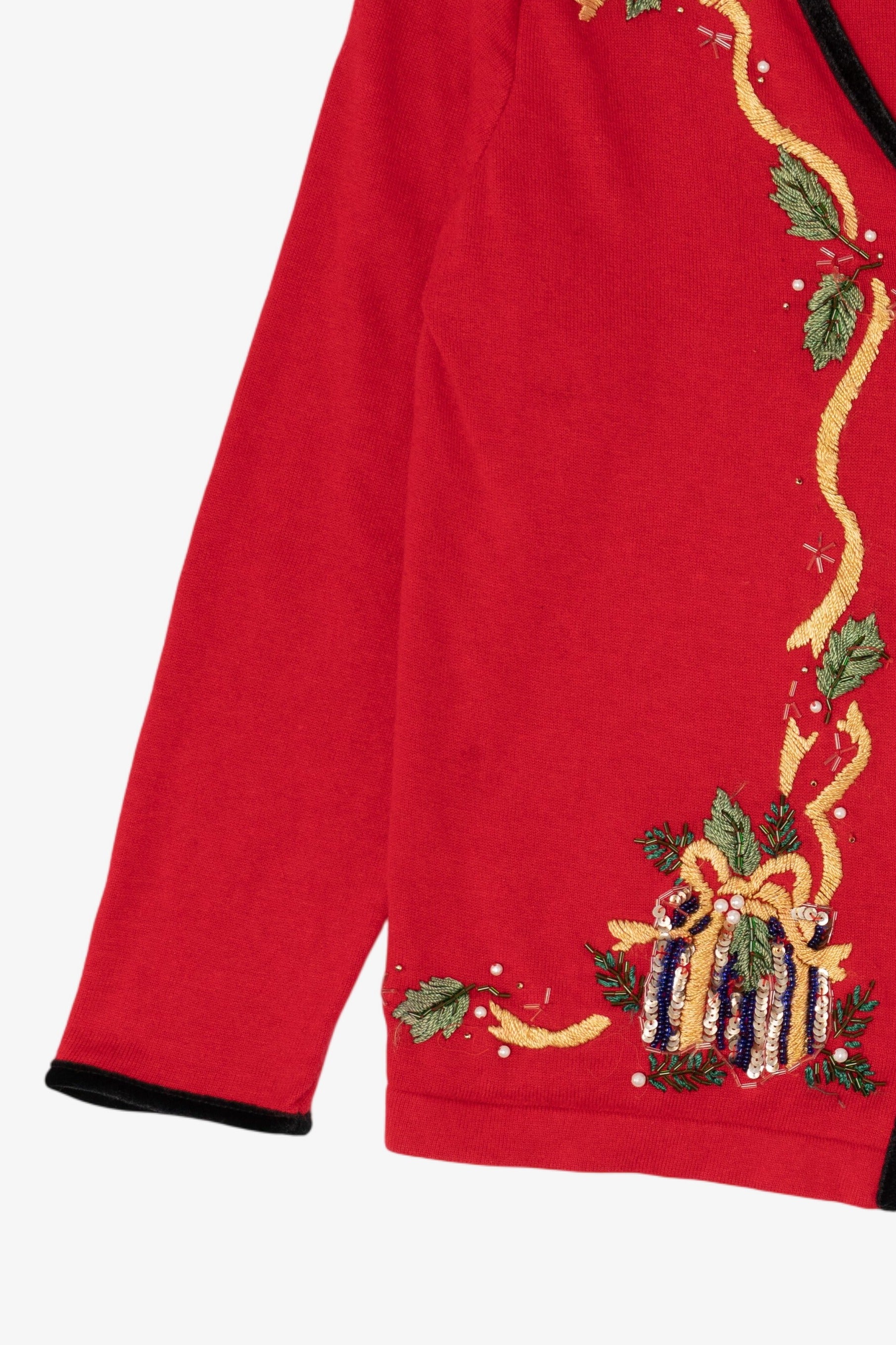 Vintage Red Studio Collection Presents Ugly Christmas Cardigan (1990s)