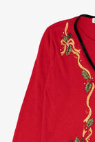 Vintage Red Studio Collection Presents Ugly Christmas Cardigan (1990s)