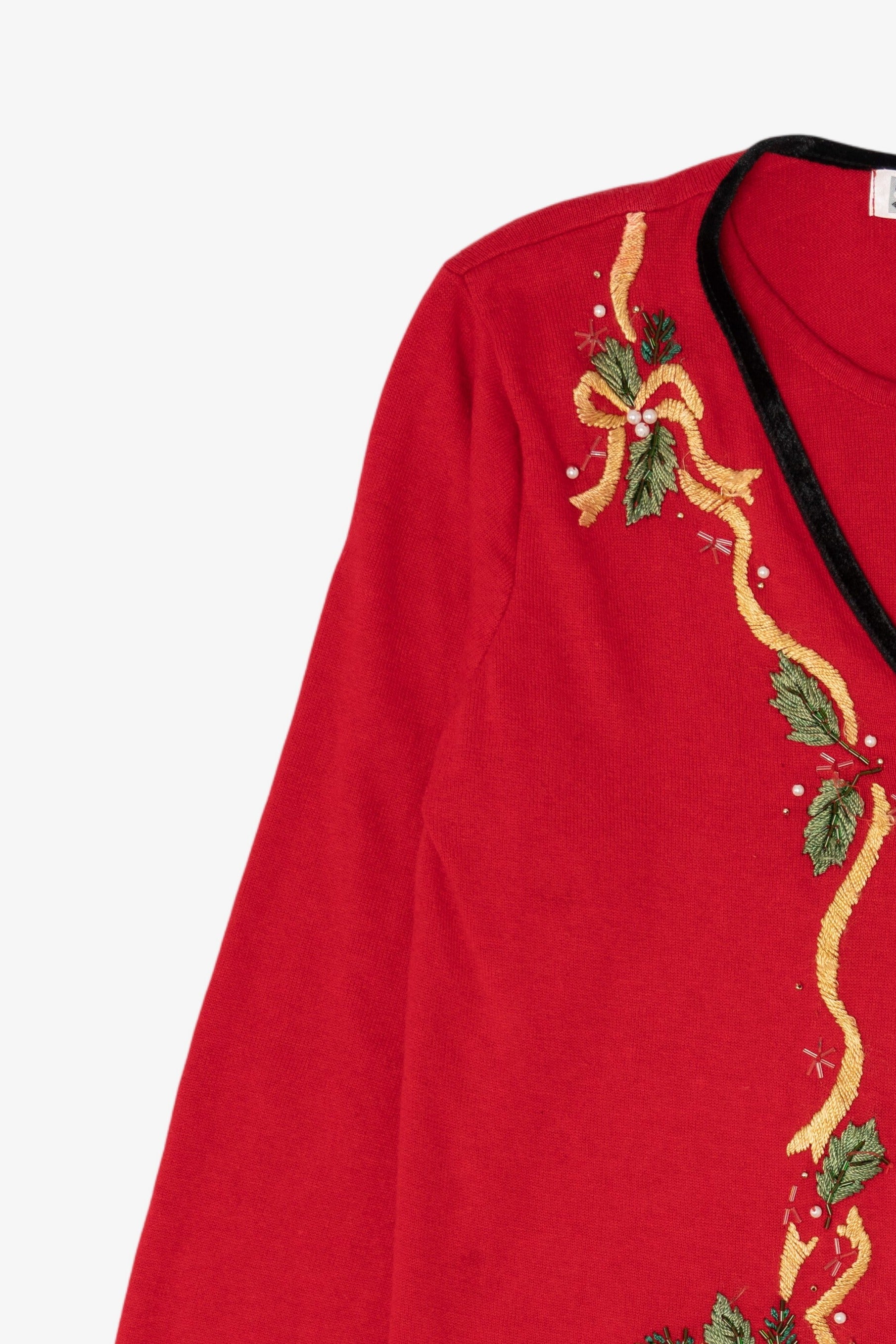 Vintage Red Studio Collection Presents Ugly Christmas Cardigan (1990s)
