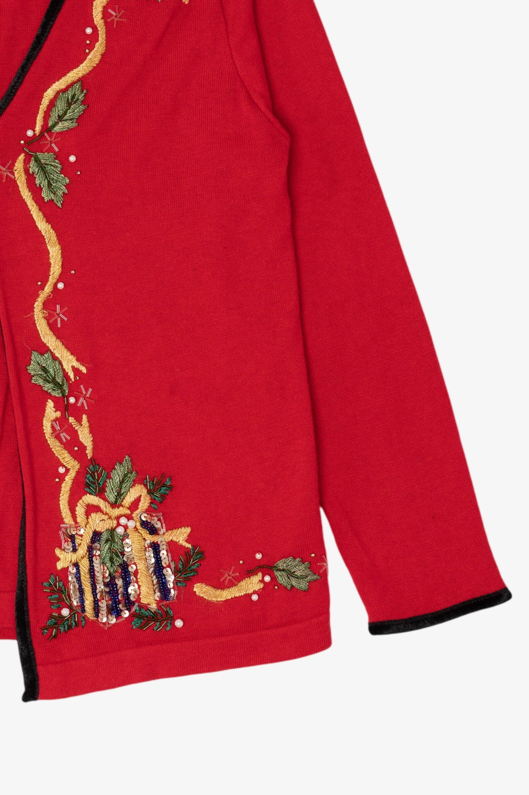 Vintage Red Studio Collection Presents Ugly Christmas Cardigan (1990s)