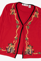 Vintage Red Studio Collection Presents Ugly Christmas Cardigan (1990s)