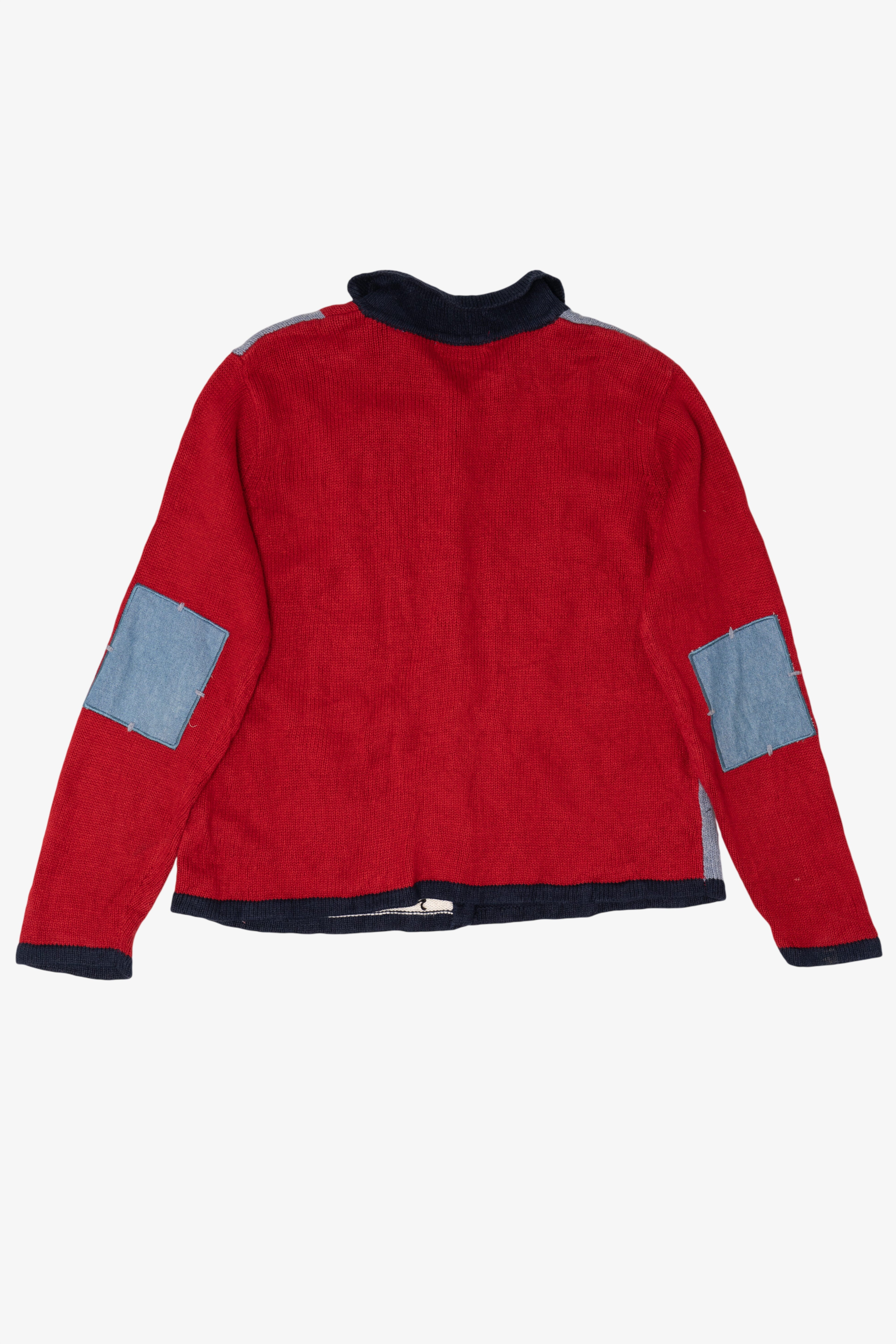 Vintage Color Block Karen Scott Ugly Christmas Cardigan (1990s)