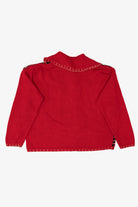 Vintage Red Tiara Cardinals Patchwork Ugly Christmas Cardigan (2000s)