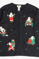 Vintage Talbots Santa Ugly Christmas Sweater (2000s)