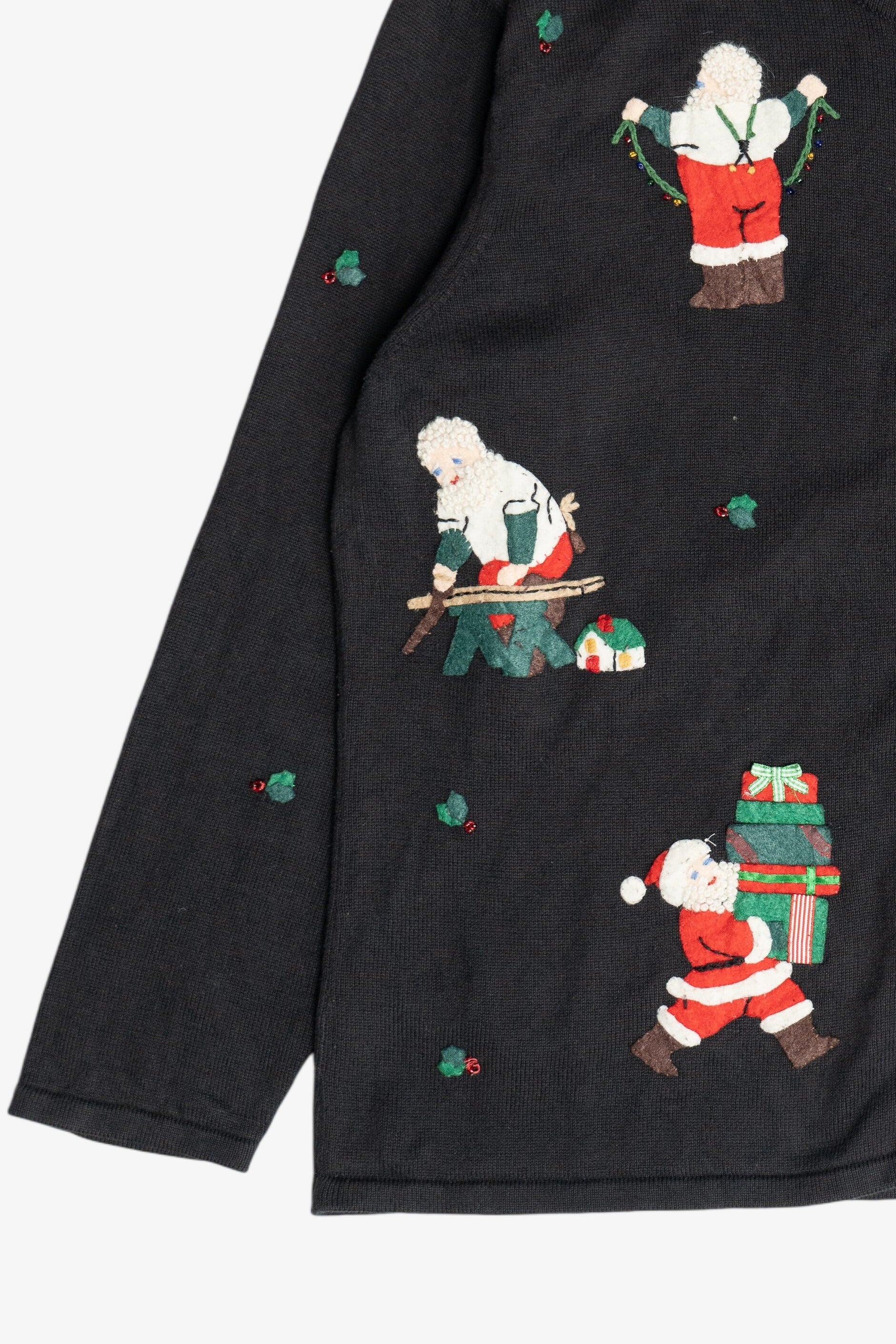 Vintage Talbots Santa Ugly Christmas Sweater (2000s)