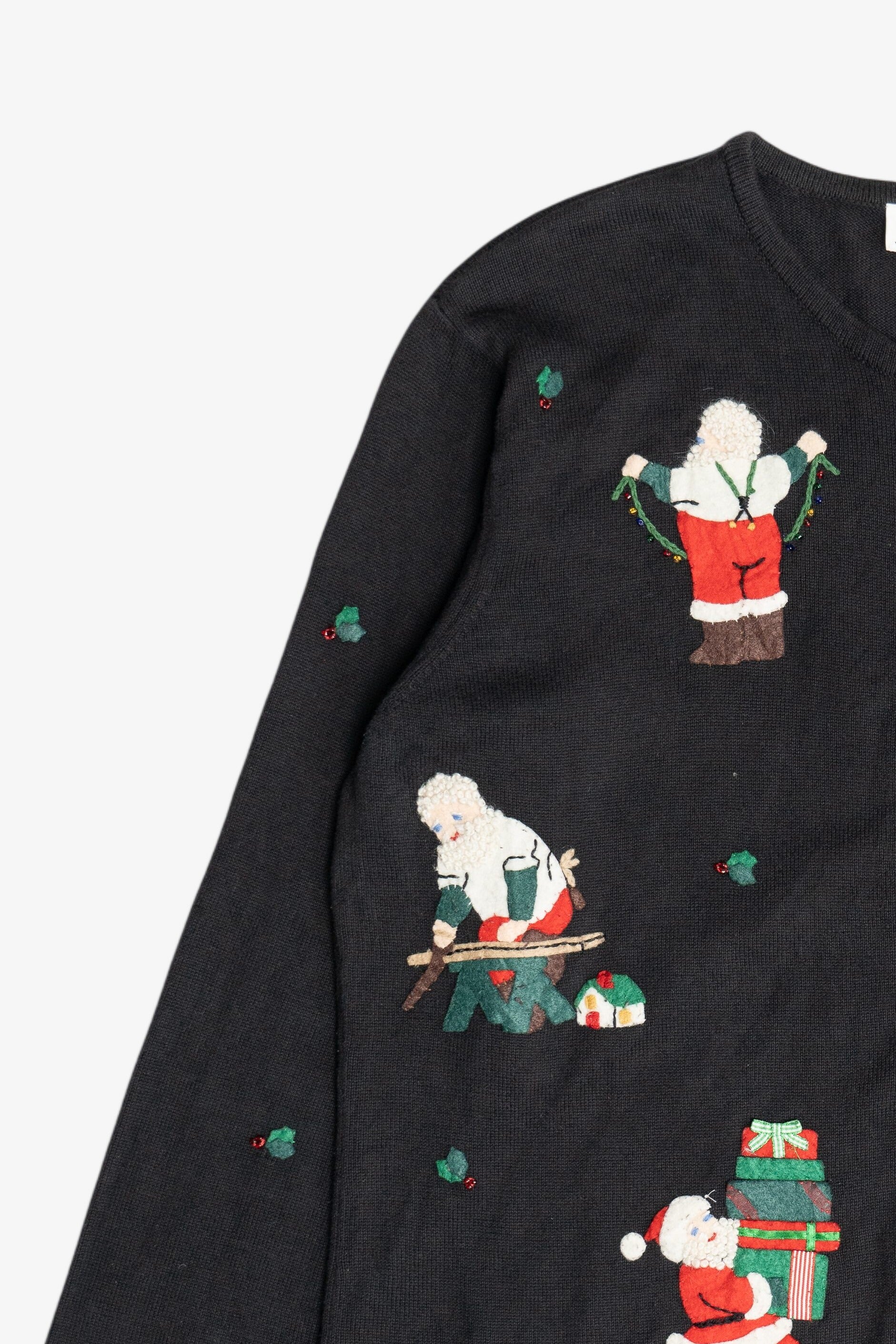 Vintage Talbots Santa Ugly Christmas Sweater (2000s)