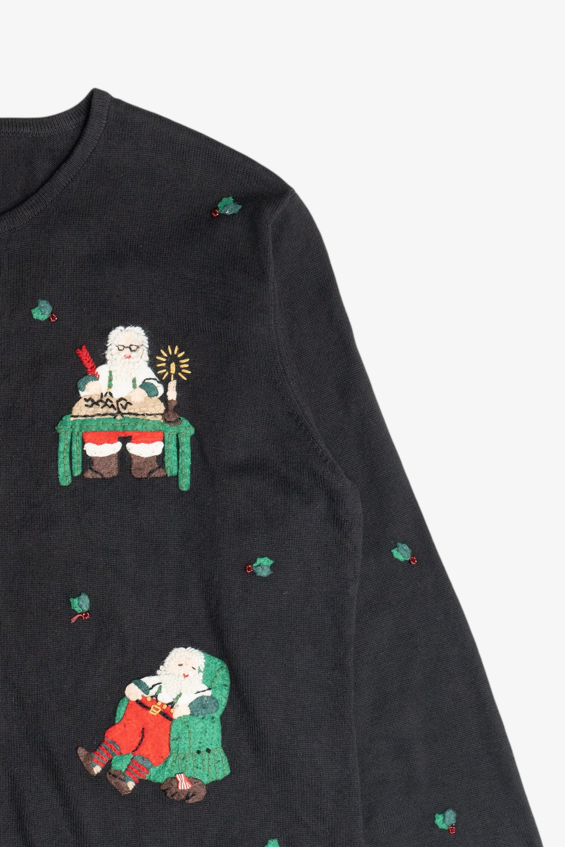Vintage Talbots Santa Ugly Christmas Sweater (2000s)